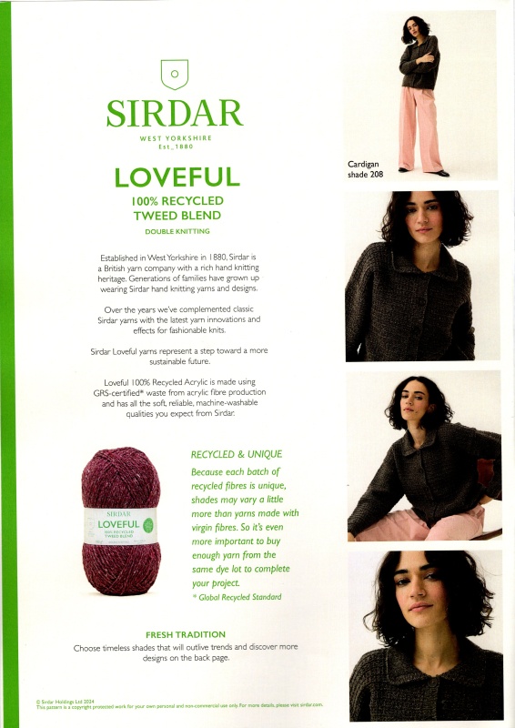 Knitting Pattern - Sirdar 10782 - Loveful DK - Ladies Cardigan